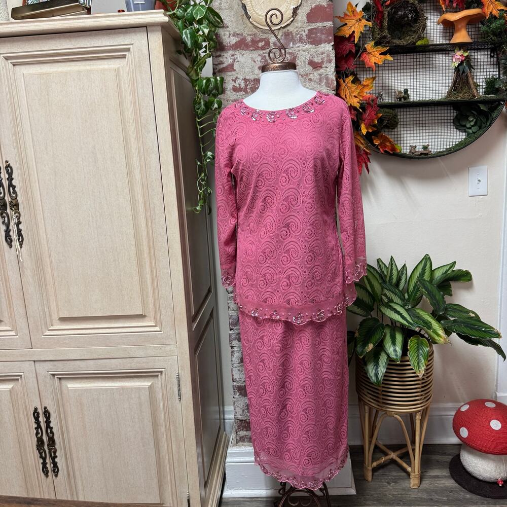 Y2K Lace Beaded Modest Set
